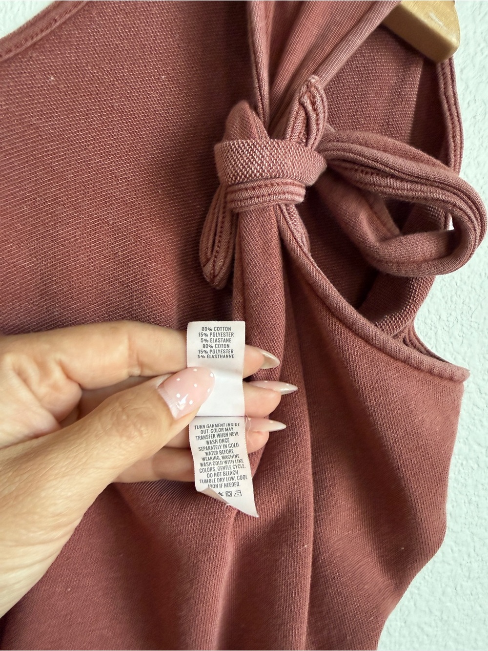 Aerie Mauve Tie Shoulder Comfy Lounge Everyday Basic Romper Women’s Size Large - Picture 5 of 5